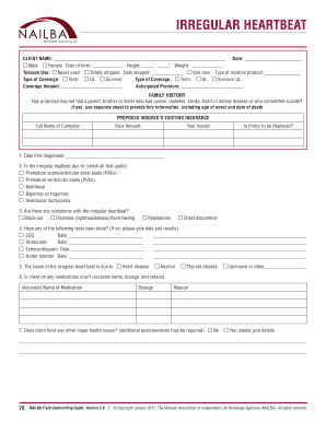 Irregular Heartbeat Insurance Application