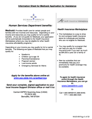 New Mexico Medicaid Application Form