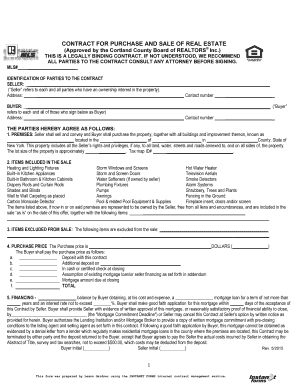 New York Real Estate Purchase Agreement