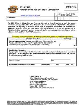 2015-2016 Parent Combat Pay Form
