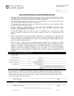 University ePayment Request Form and Confidentiality Statement