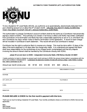 To be a Sustainer Of Local Radio (SOLR), you authorize us ... - KGNU - kgnu