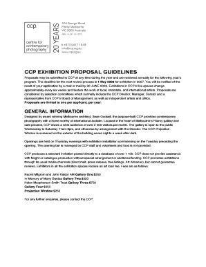 Ccp exhibition proposal guidelines - Centre for Contemporary ... - ccp org