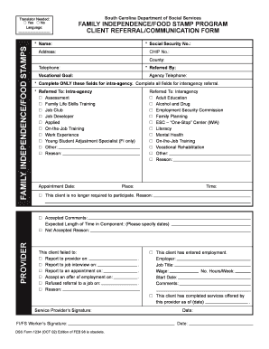 South Carolina Client Referral Form