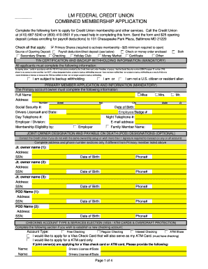 High school basketball scorebook pdf - LM FEDERAL CREDIT UNION COMBINED MEMBERSHIP APPLICATION