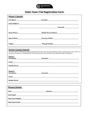 State Team Trial Registration Form