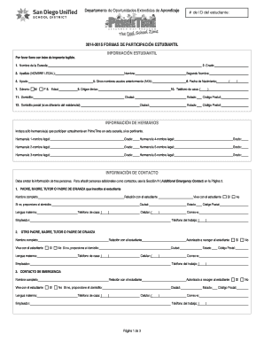 Formas de Participación Estudiantil 2014-2015