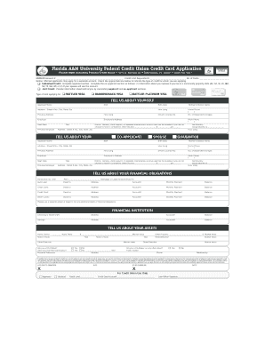 Florida A&M University Credit Card Application