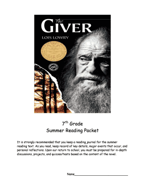 7th Grade Summer Reading Packet