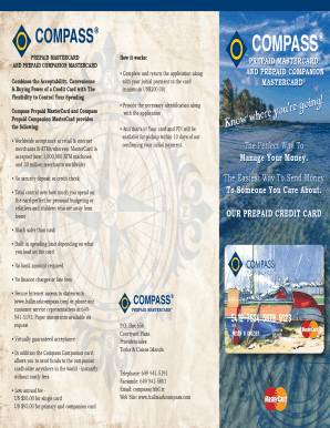 Compass Prepaid MasterCard Application