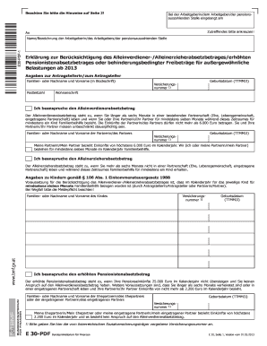 Österreichische Steuererklärung E30