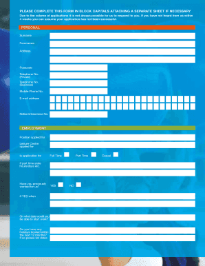 Application for Employment