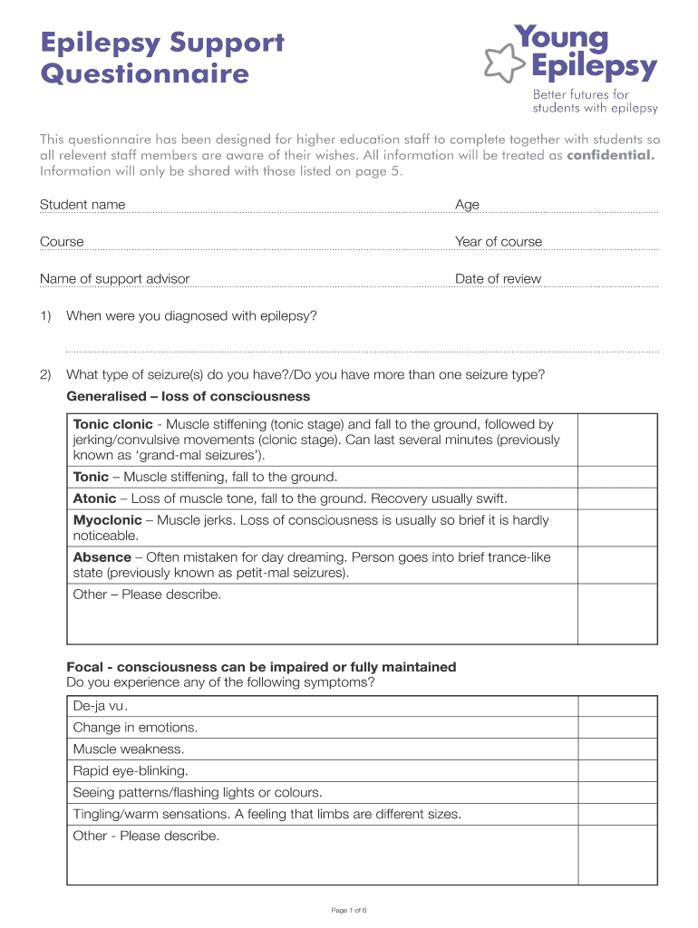 Fillable Online Epilepsy Support Fax Email Print - pdfFiller