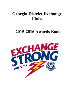 2015-16 Georgia bDistrictb Exchange Clubs bAwardsb Book - gdec