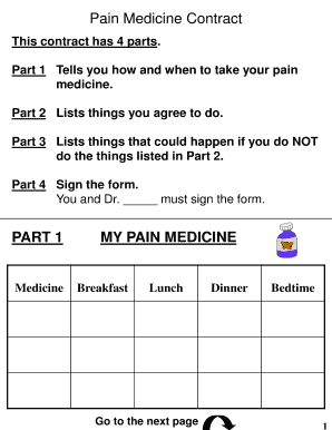 Pain Medicine Contract