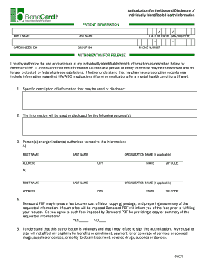 Authorization for Health Information Disclosure