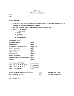 AP Chemistry Kinetics and Equilibrium Study Guide