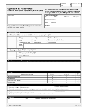 Norwegian Neighborhood Notice for Construction Projects