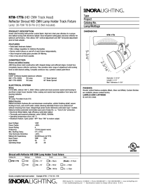 NTM-17T6 HID CMH Track Head Specification