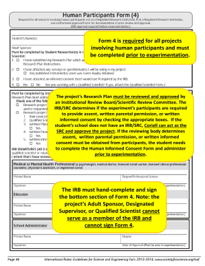 Iso 9001 - Form 4 is required for all projects involving human participants and ... - coriell