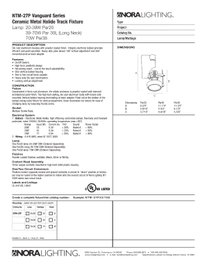 Vanguard Series Ceramic Metal Halide Track Fixture