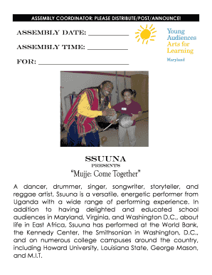 School Assembly Announcement Form