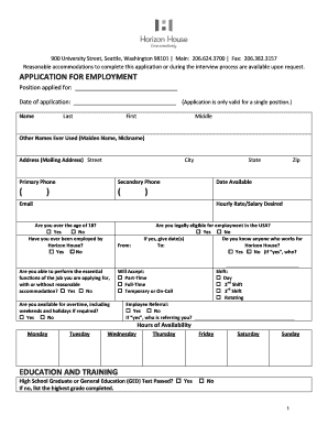 Application for Employment