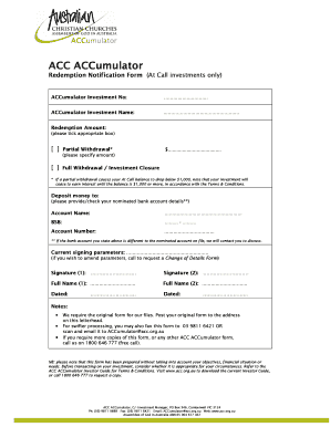 Redemption Notification Form TEMPLATE 2013 05 25