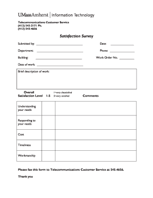 Telecommunications Customer Service Satisfaction Survey