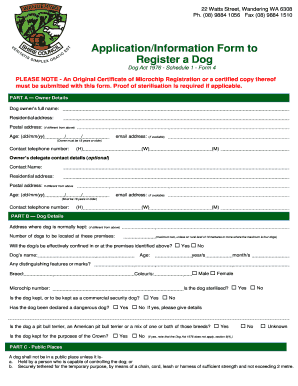 Dog Registration Form