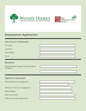 Employment Application Form