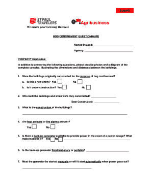 Hog Confinement Questionnaire