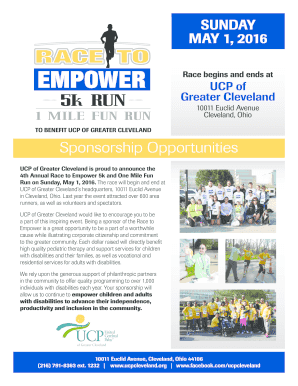 EMPOWER Race begins and ends at UCP of 5k RUN - ucpcleveland