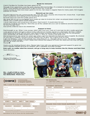 Cara Donation Form