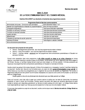 Formulaire d'accueil