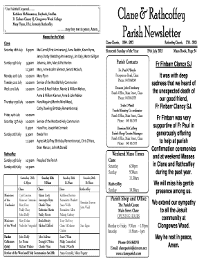 Fillable Online Our Faithful Departed Fax Email Print - pdfFiller