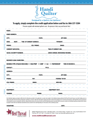 Credit Application Form