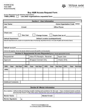 Texas A&M Access Request Form