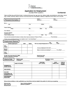 Application for Employment