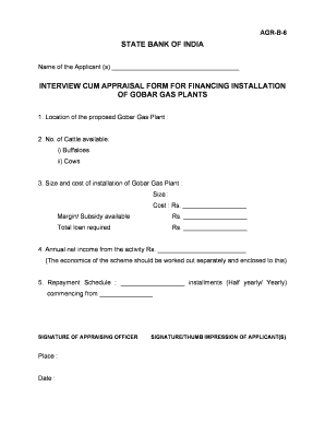 Gobar Gas Plant Financing Application Form
