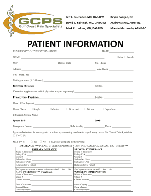 Patient Information Form