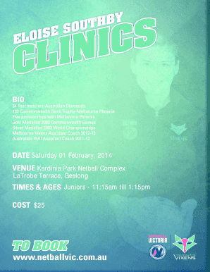 Netball Clinic Registration