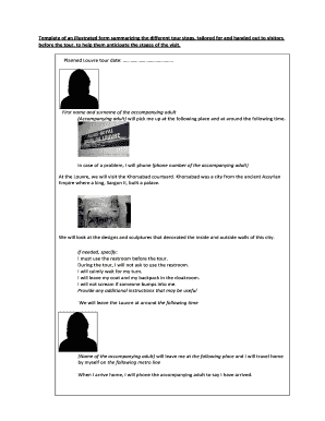 Formulaire de résumé de la visite du Louvre