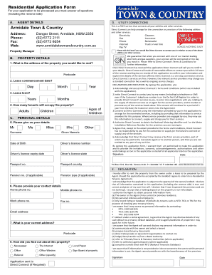 Residential Rental Application Form