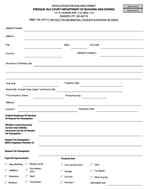 Building Permit Application