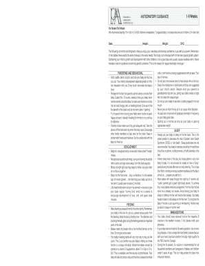 Pediatric Guidance Form 1-6 Weeks
