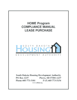 Lease Purchase Compliance Manual - South Dakota Housing bb - sdhda