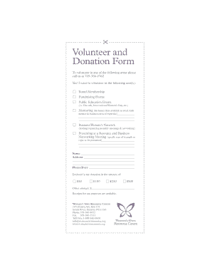 Volunteer and Donation Form - bwomensownresourcebborgb