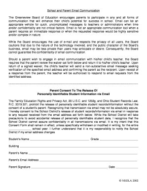 Parent Email Communication Consent Form