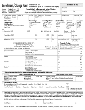 Lovelace Health Plan Enrollment Form